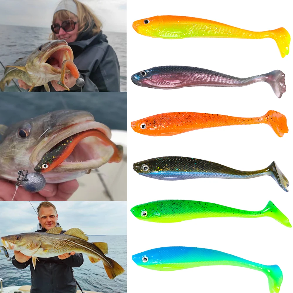 

Soft Fishing Lure Silicone Worms Bait Artificial Rubber Baits Bass Pike Minnow Wobblers Swimbaits