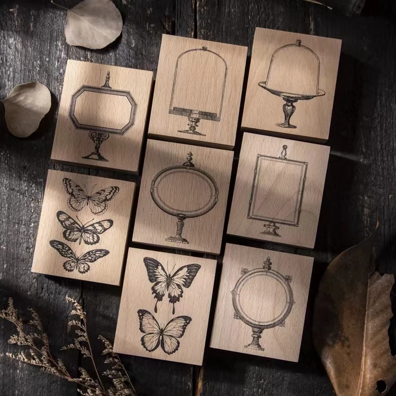8 шаблонов, серия образцов Explorer, деревянный резиновый штамп для рукоделия, скрапбукинга, изготовления открыток, декорирования альбомов, поделок, деревянная печать