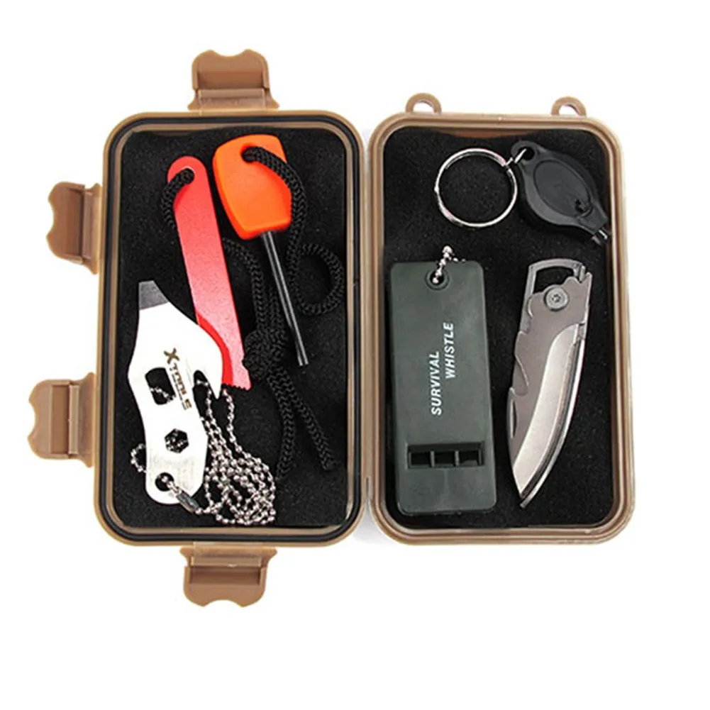 Чехол для выживания на открытом воздухе альпинистский черный/оранжевый/коробка