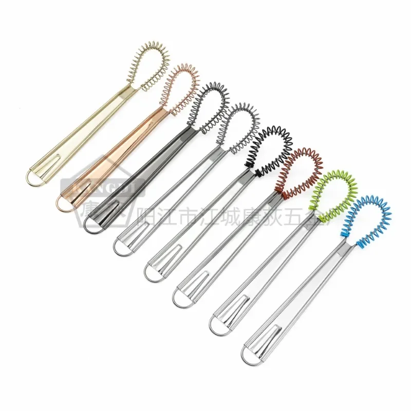 1 шт. волшебный ручной пружинный венчик из нержавеющей стали миниатюрный