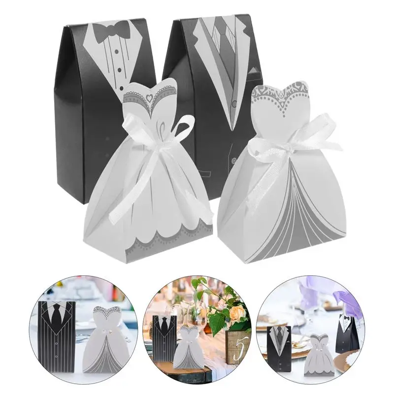 Candy Boxes Gift Favor Paper Shaped Container Treat Decoration Party Gifts Bridal Case Tuxedo Shower Chocolate