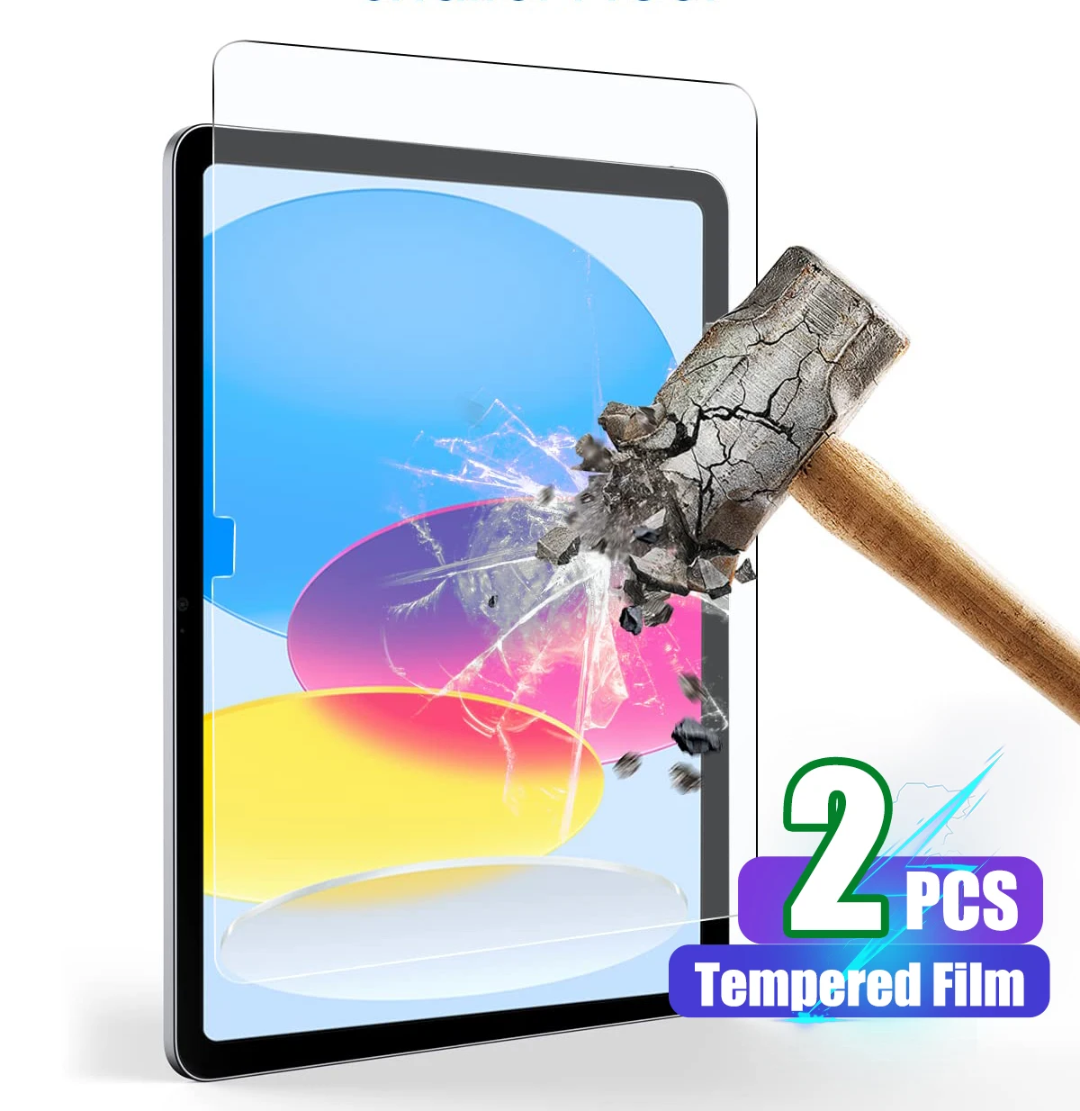 

2-Pack Glass Screen Protector for iPad 10th Generation 10.9 Inch 2022 9H Tempered Glass Face ID & Apple Pencil Compatible