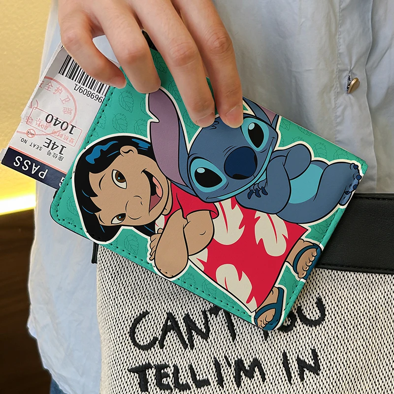 Стежка Disney Star Baby Stitch Стич Симпатичный зажим для паспорта Сертификатный пакет