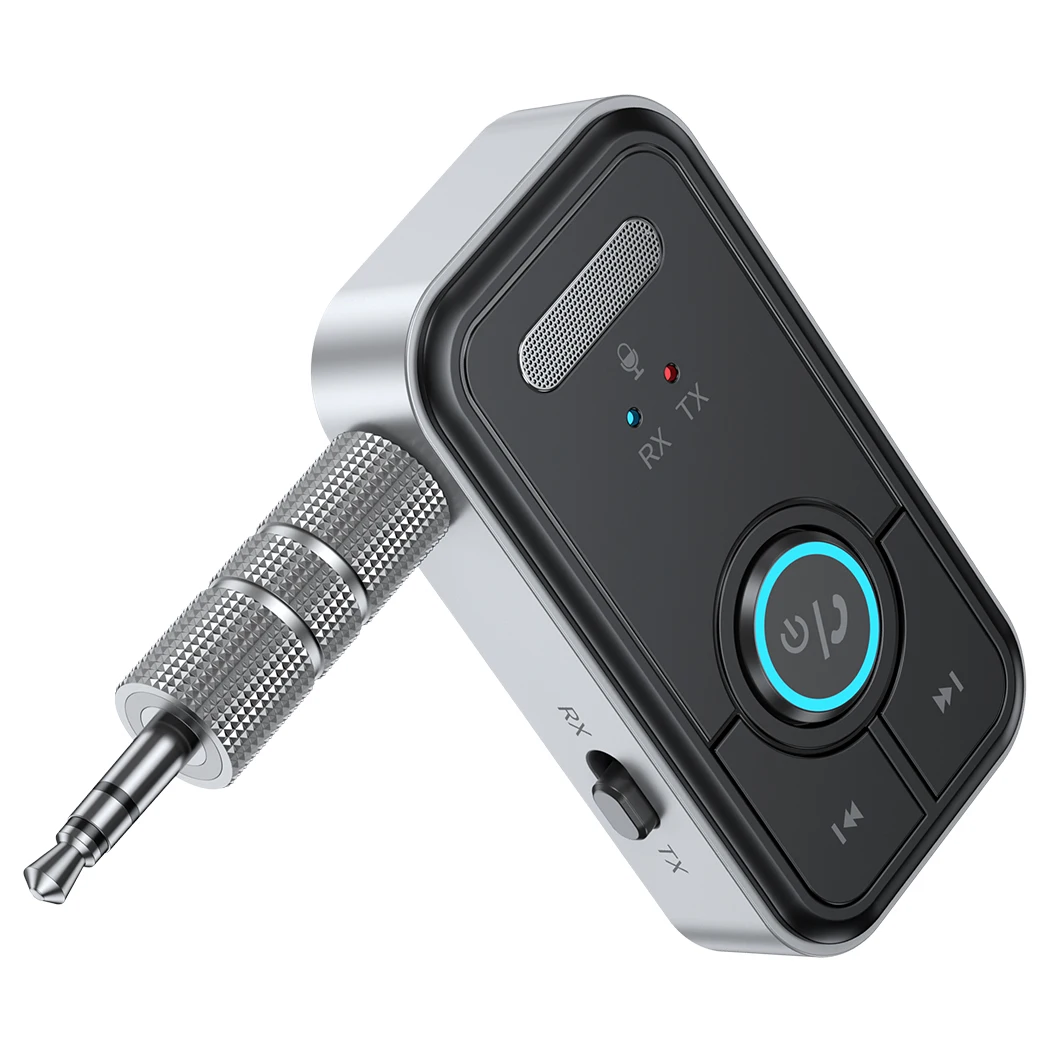 

Bluetooth 5.3 AUX Wireless Audio Adapter 2-in-1 Receiver Transmitter 3.5mm Jack for Wired Headphones TV Speakers Car MP3 Player