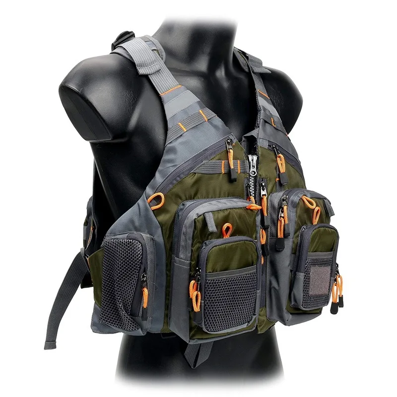 

Outdoor Swimming Fishing Suit Life Jacket Rafting Boating Adult Vest Survival Multifunctional Portable With Floating Material