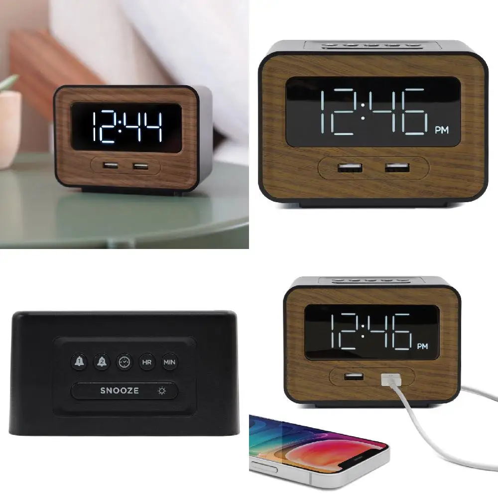 

Luxury Digital Wall Clock Alarm Clocks with Home Decoration Watch Parts Table Clock, Modern Design Electronic Timepiece for Offi