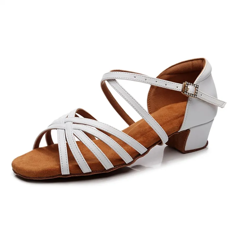 SUN LISA Women's Lady's Girl's Kids' Children's Classic Dancing Shoes With Square Heels Ballroom Salsa Latin Dance Shoes