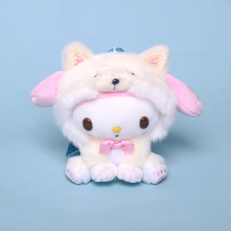 

Kawaii Sanrio Plush Kuromi My Melody Cinnamoroll Bag Pendant Cute Beauty Travel Soft Suffed Anime Plushies Toys for Girls Gift