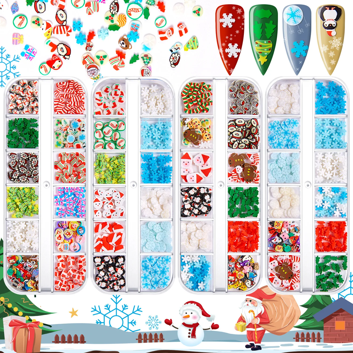 

Mini Fruits Marine Series Nails Slices Charms Summer Decoration Polymer Clay Flake Accessories DIY Gel Lemon Strawberry Ornament