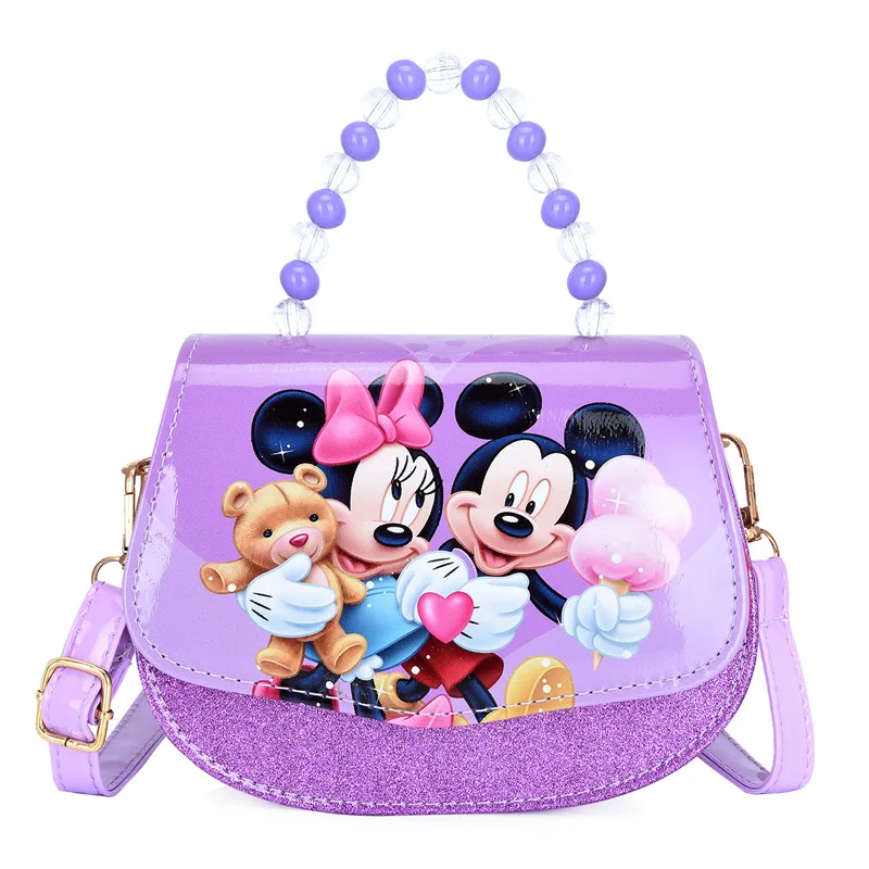 Disney Shoulder Bag for Girl Kid Frozen Mickey Mouse Cartoon Crossbody Bag Wallet Coin Purse Handbags Birthday Gift