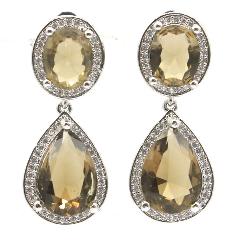 40x21 мм Разноцветные серьги 8 г из серебра с искусственным гранатом перидот