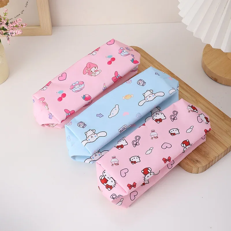 Sanrio Hello Kitty пенал милый мультфильм Cinnamoroll Kuromi новые модели большая емкость Kawaii
