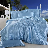 2022new rayon bedding set solid color bed cover set twin king size duvet cover sets