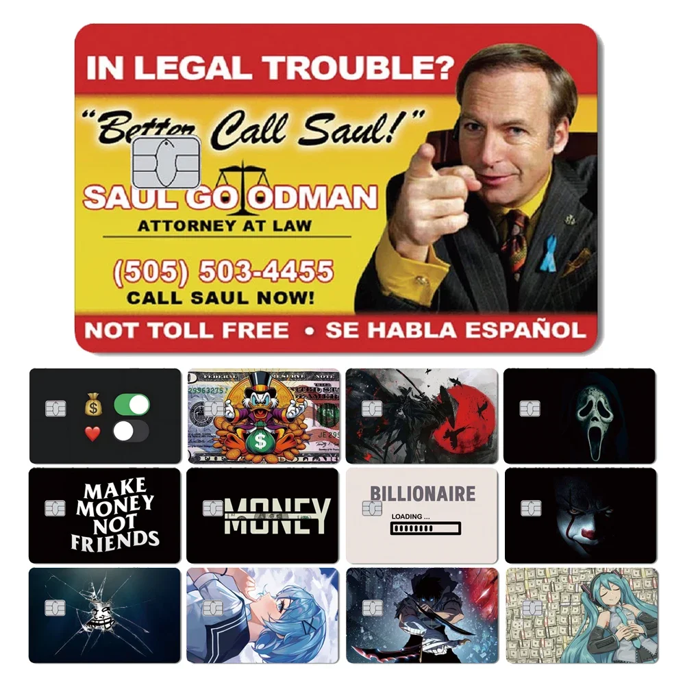 Забавный мем аниме деньги злой воин матовый тонкий мягкий не выцветает кредитный