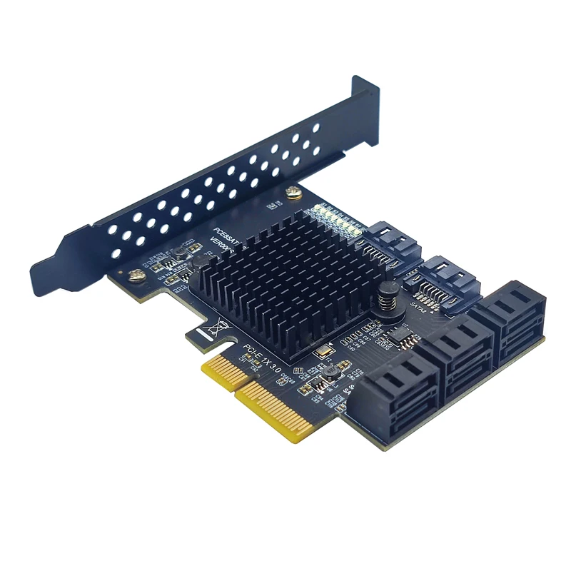 PCIE 8-портовая плата расширения SATA, плата расширения PCI E PCI-E PCI Express X4 к SATA3 6G HDD SSD, адаптер, контроллер, концентратор, усилитель