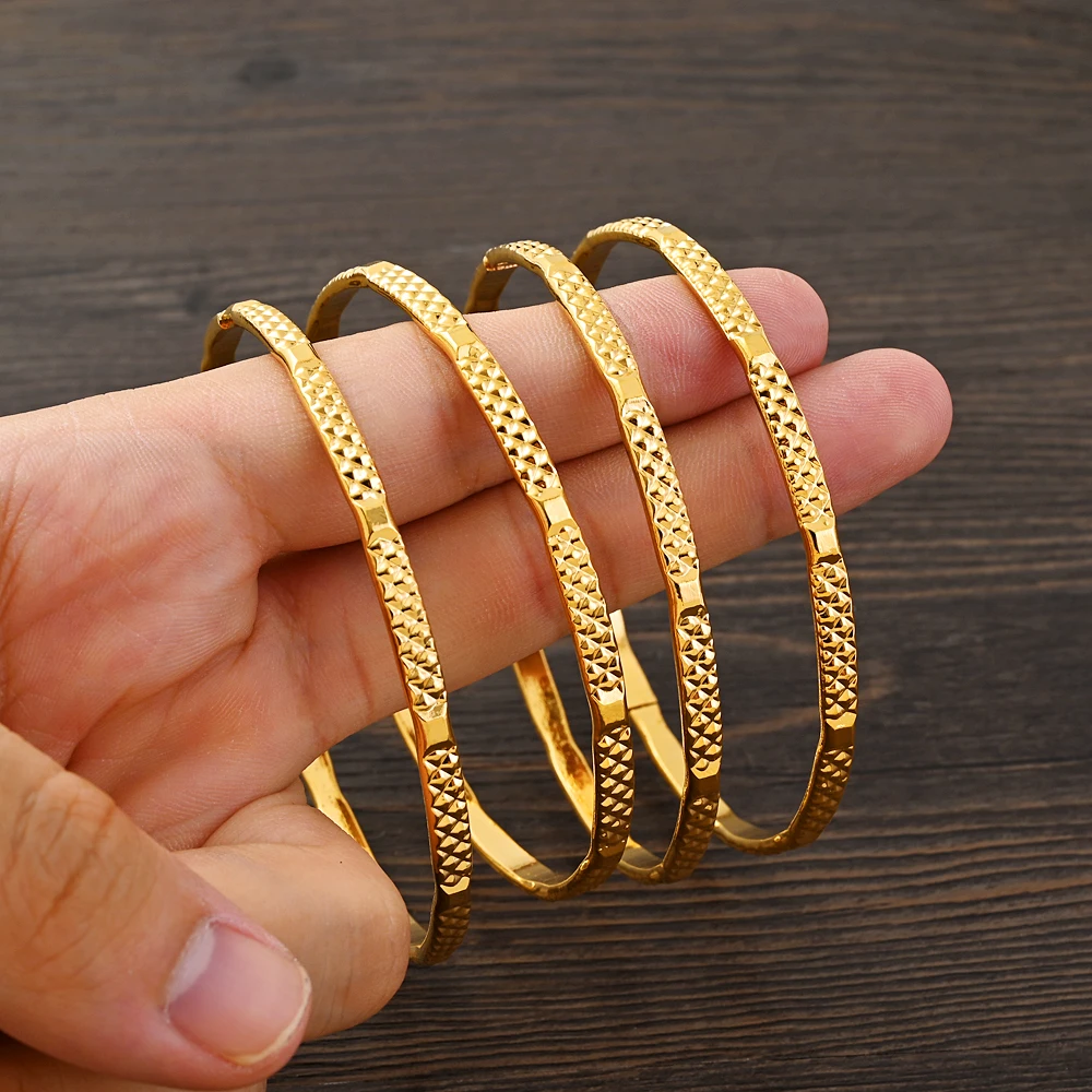 Золотые браслеты 68 мм эфиопская мода золотые для женщин Африканский Свадебный