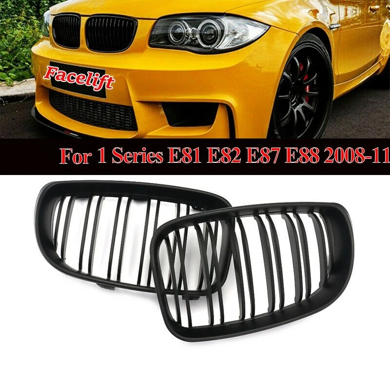 

2Pcs Car Front Bumper Grille For -BMW E81/E82/E87/E88 120I 125I 128I 135I 2007-2013 51137166439 51137166440