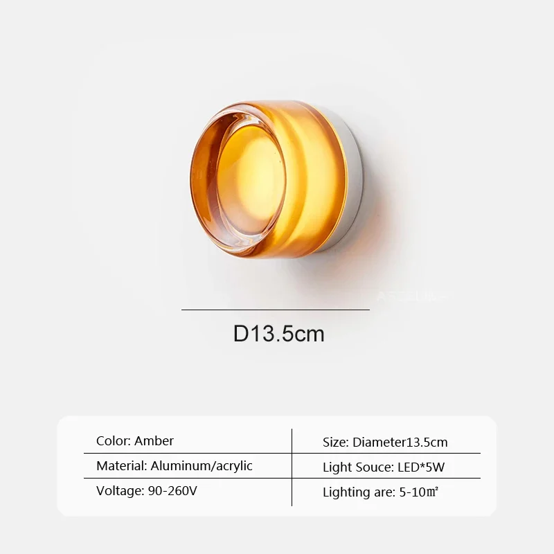 

LED настенная лампа WLGNM круглый теплый свет 5Вт