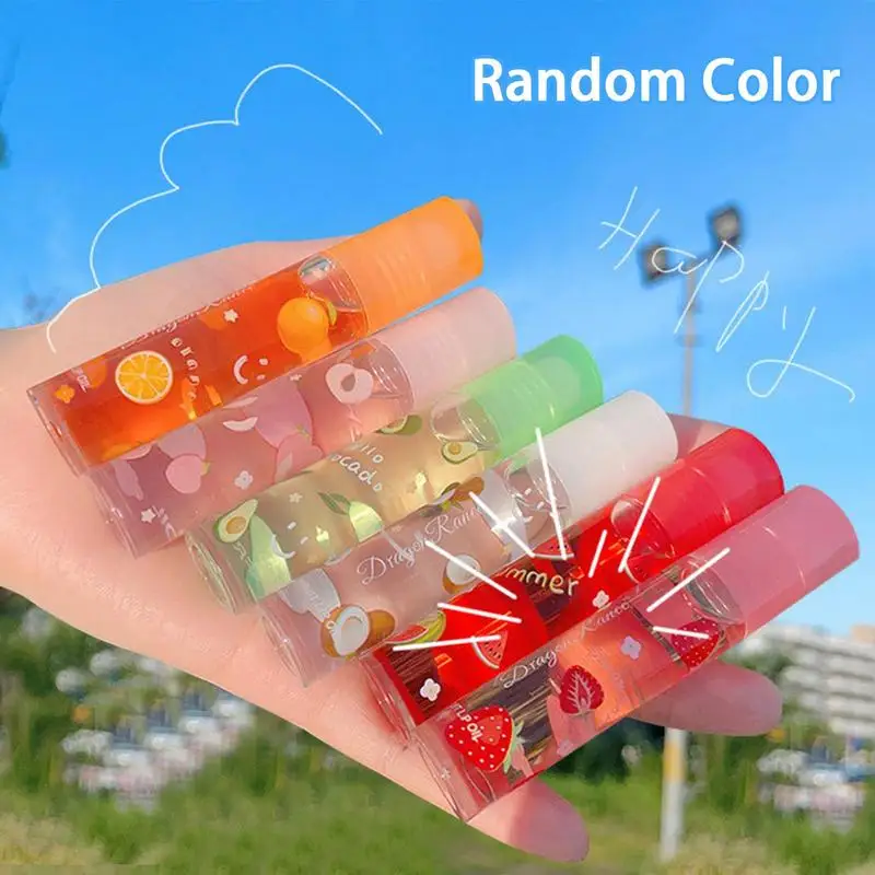 Новинка 2023 фруктовый роликовый бальзам для губ праймер макияжа увлажняющее