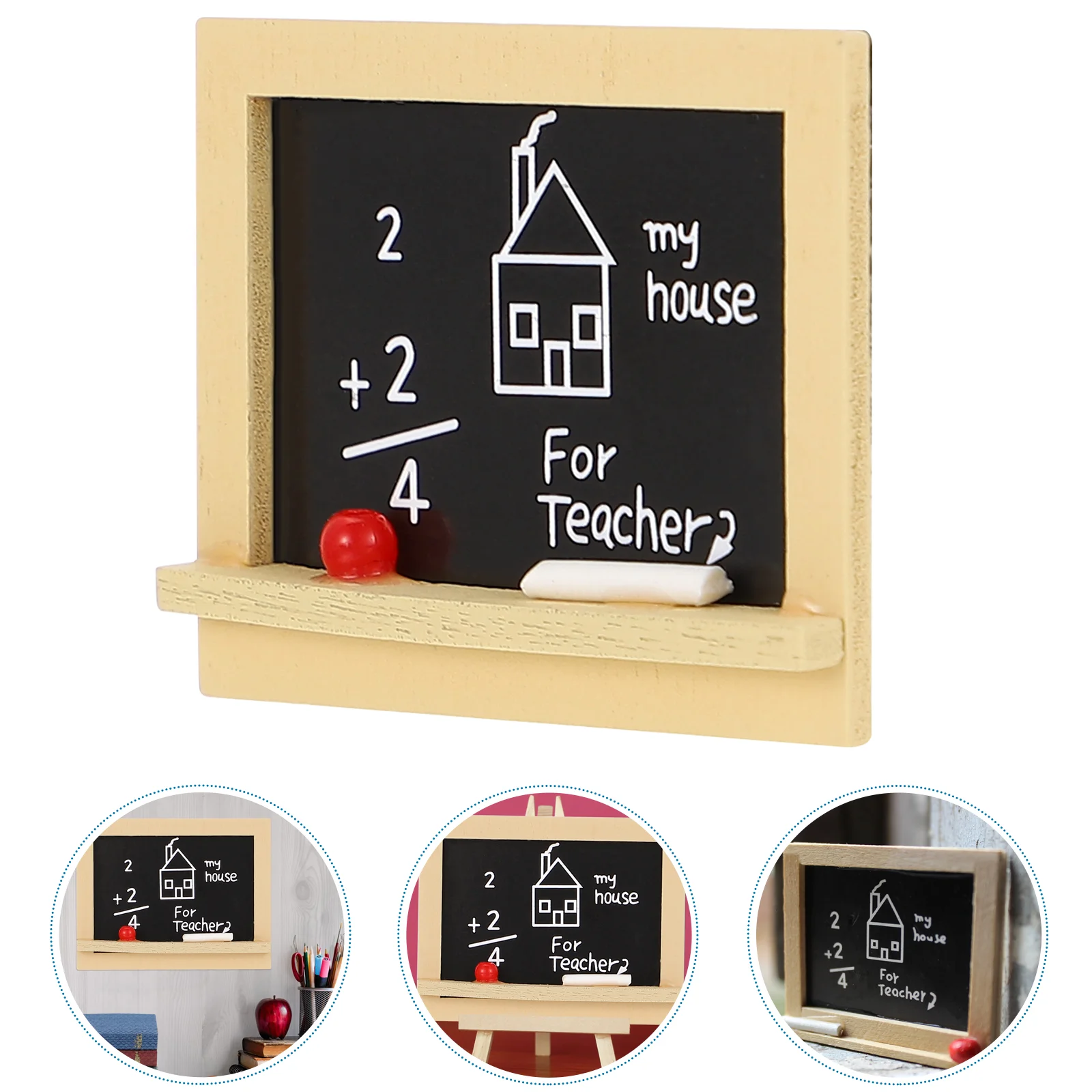 

3 Sets Dollhouse Accessories Mini Furniture Model Miniature Home Decor Wooden Toys Decorate Adornment Blackboard Child Kids