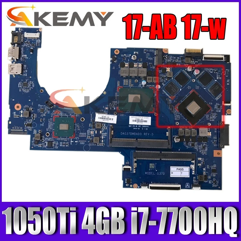 

100% работающая материнская плата HP PAVILION 17-AB 17-W 100%-915550 1050Ti 4 Гб Φ DAG37DMBAD0 протестированная материнская плата ОК