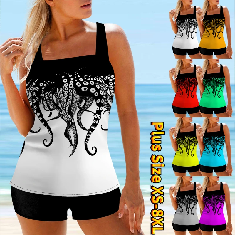 

Бикини с высокой талией, модные комплекты, соблазнительный купальник нового дизайна с принтом, купальник, женский сексуальный пляжный купальный костюм, танкини из двух предметов, 2023