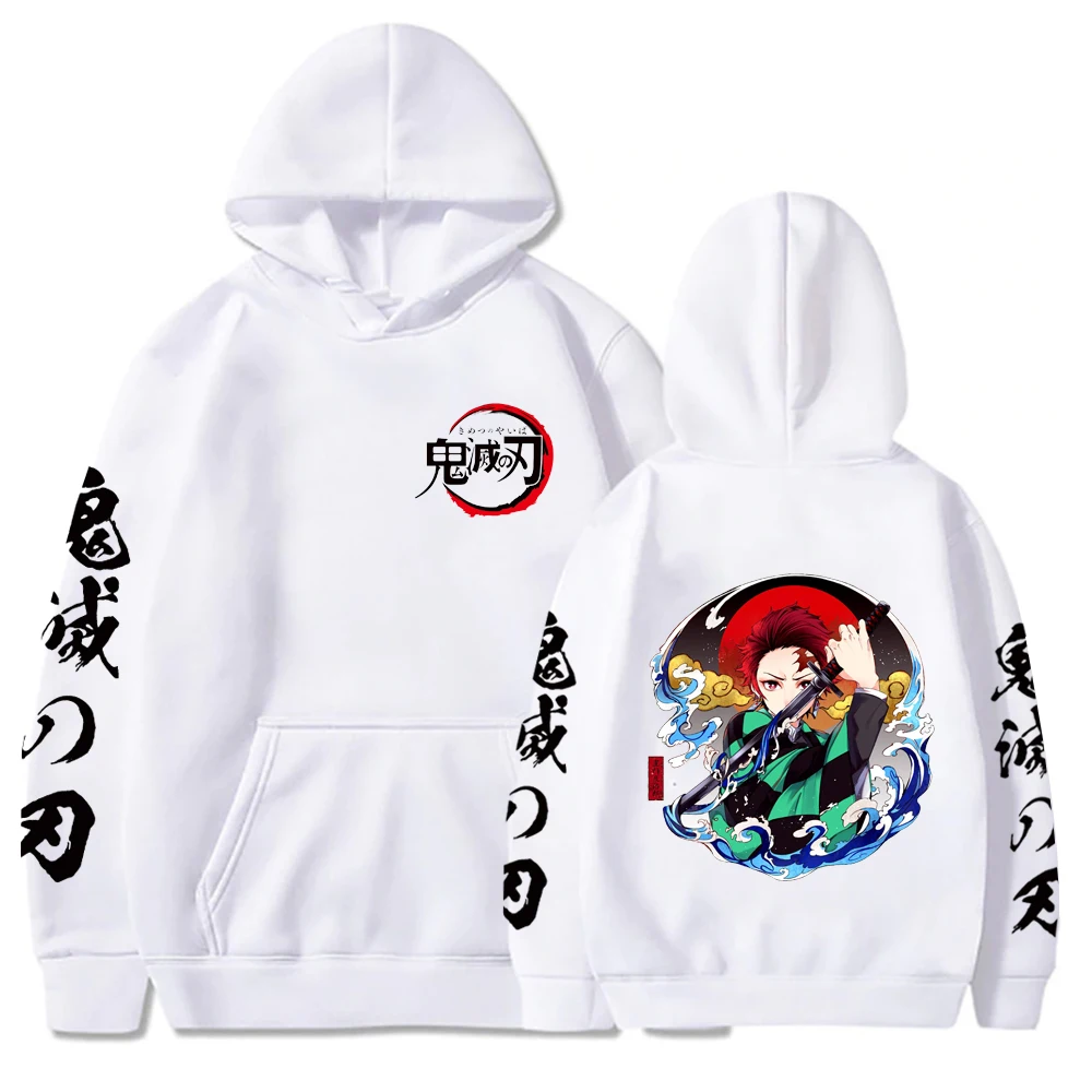 

Хлопковая толстовка с капюшоном для мужчин и женщин, Аниме Убийца демонов, камадо, танджиро, топы в стиле Харадзюку, хип-хоп