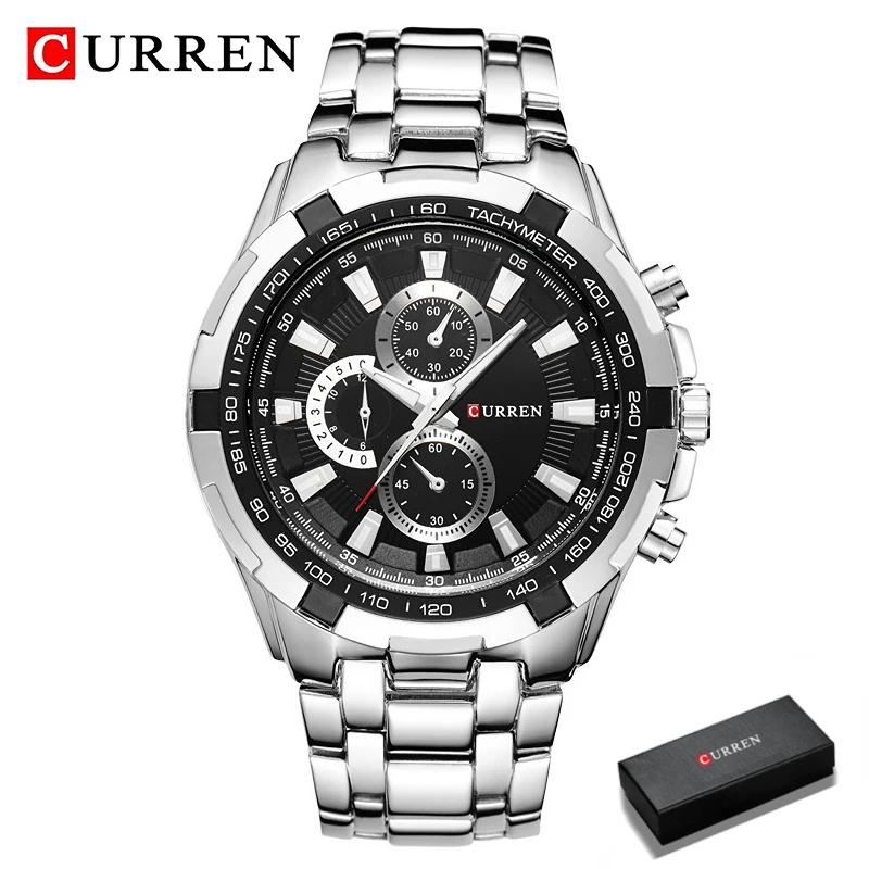 

CURREN Sport Military Waterproof Wristwatch Men Top Brand Quartz Watches Mens Business Stainless Steel Clock Relogio Masculino