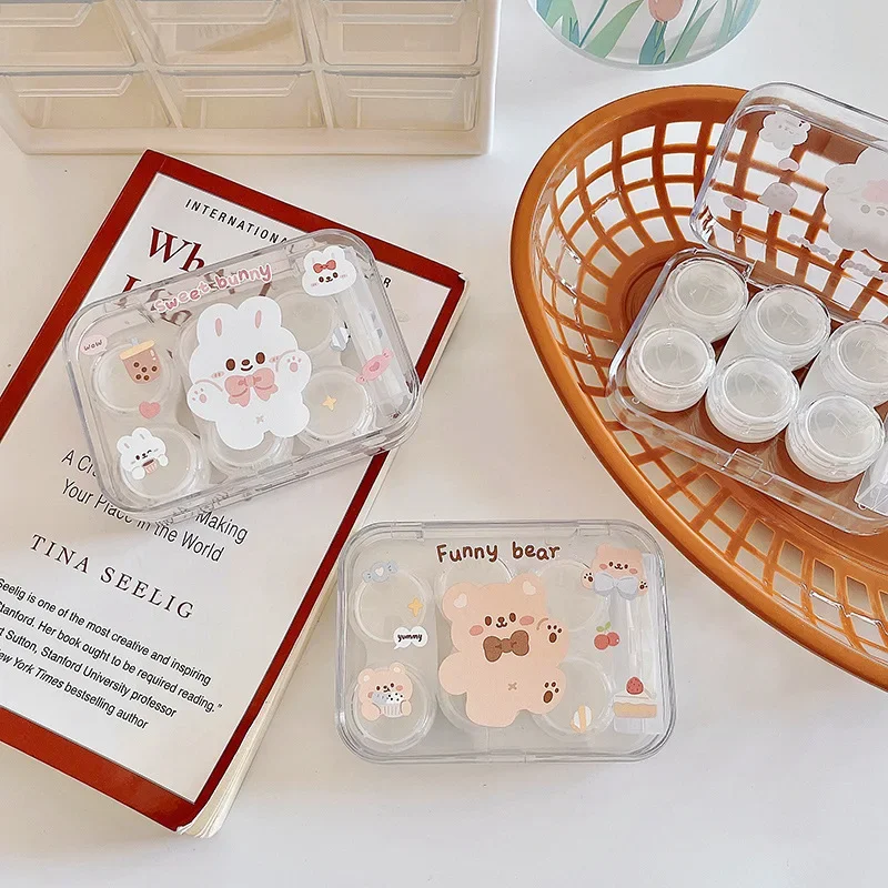 Невидимые очки с милым медведем чайным кроликом коробка для партнера три пары