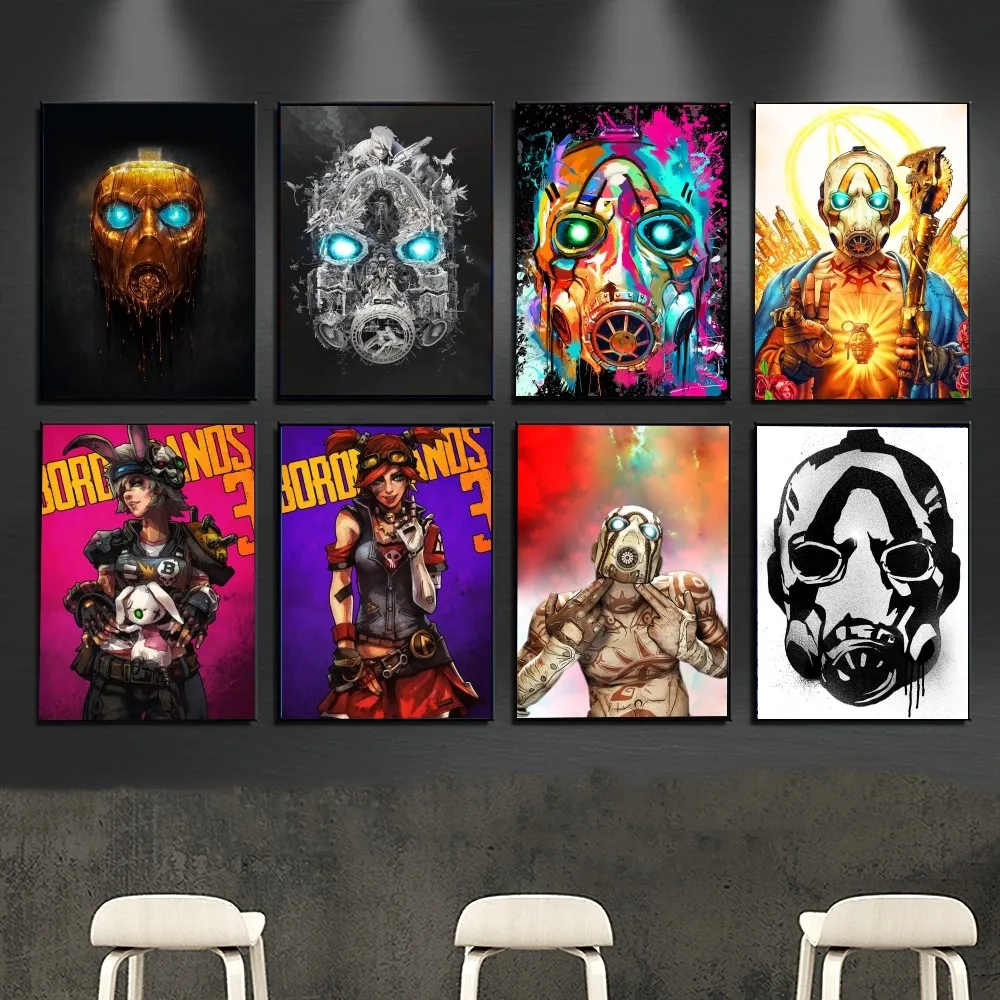 Игровой стиль плакат без рамки крафт-клуб бар бумага искусство живопись спальня