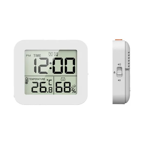 Часы с таймером, измеритель температуры и влажности, водонепроницаемые, большой экран, ЖК-дисплей, цифровые настенные часы для душа, приготовления пищи