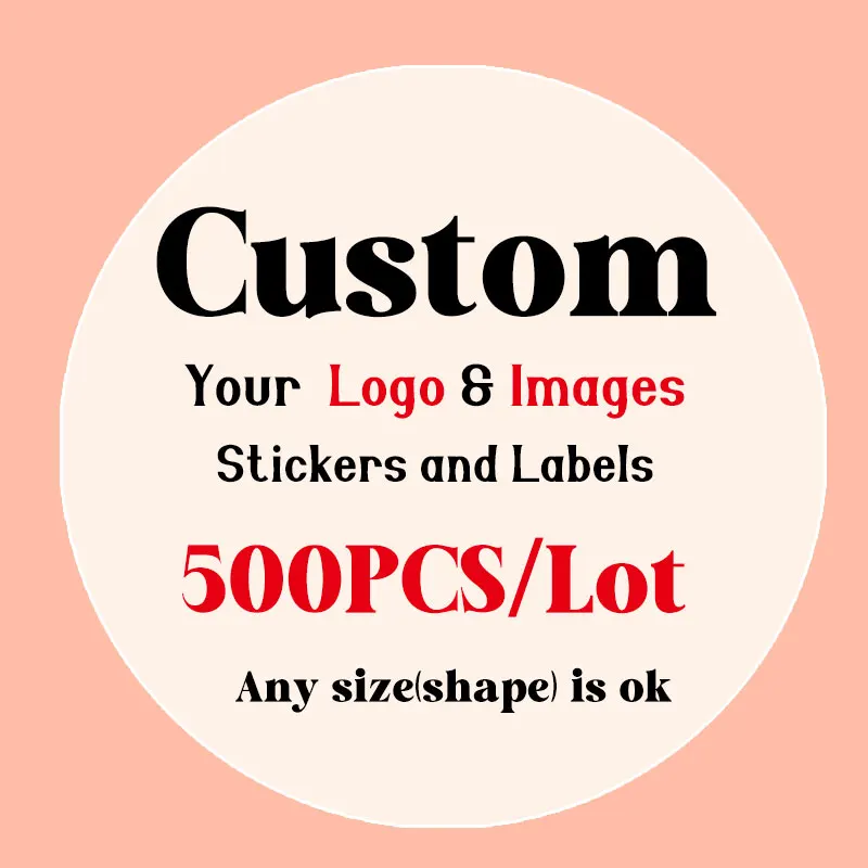 

Персонализированные круглые наклейки на бумаге 500 шт