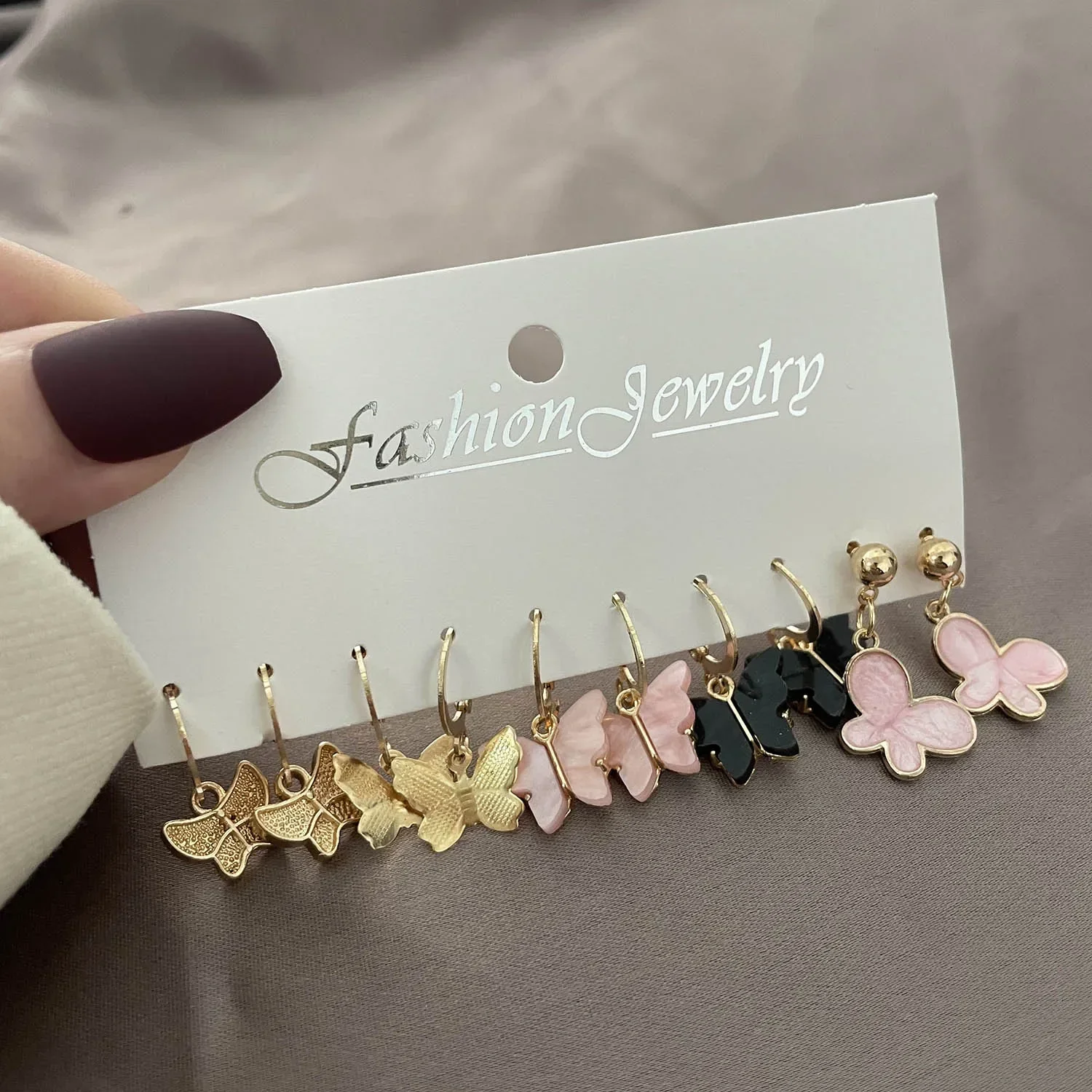 Комплект серег-колец для женщин и девушек большие круглые серьги-кольца пирсинга