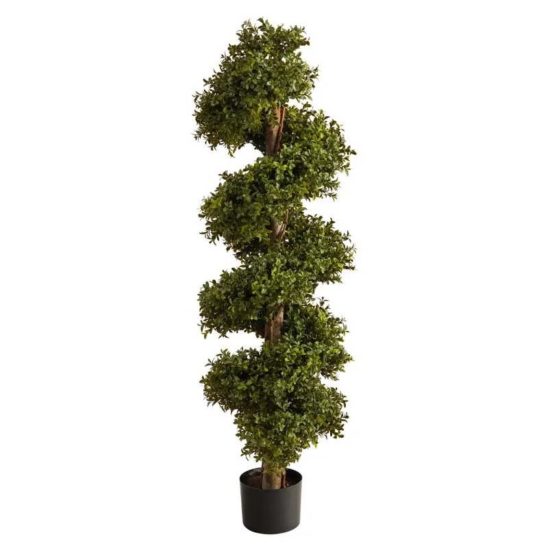 

46" Spiral Boxwood Artificial Topiary Tree