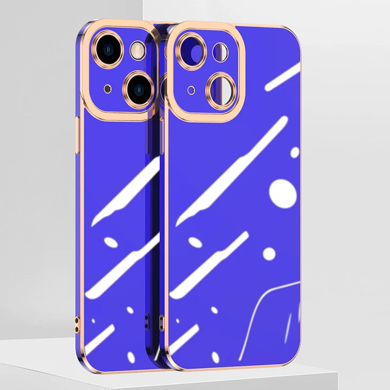 

Luxury Plating Camera Lens Protection Square Frame Case for iPhone 13 12 11 Pro Max X XR XS Mini 7 8 Plus Shockproof Thin Cover
