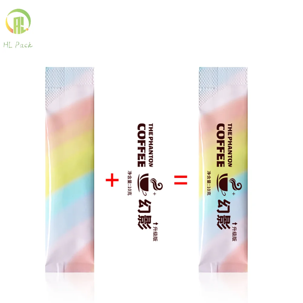 100 шт. полихромные длинные полоски кофейные зерна сухое молоко упаковочные