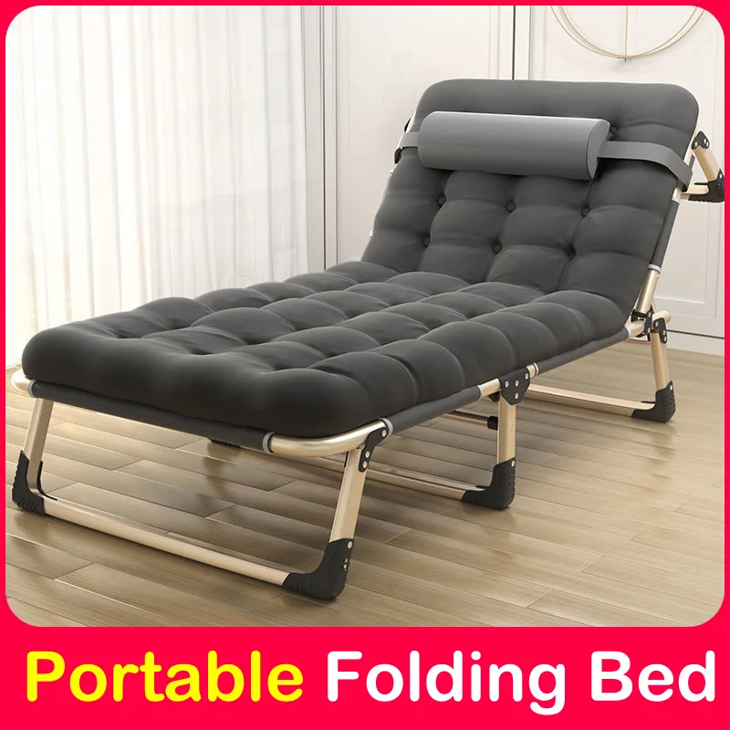 

178*56*25cm 2022 New Folding bed single office nap bed portable reclining chair hospital escort bed simple nap bed marching bed