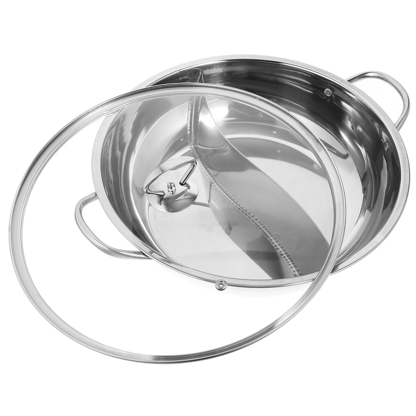 

Hot Pot Pan Stainless Steel Hot Pot Set Hot Pot With Divider Kitchen Cooking Pot