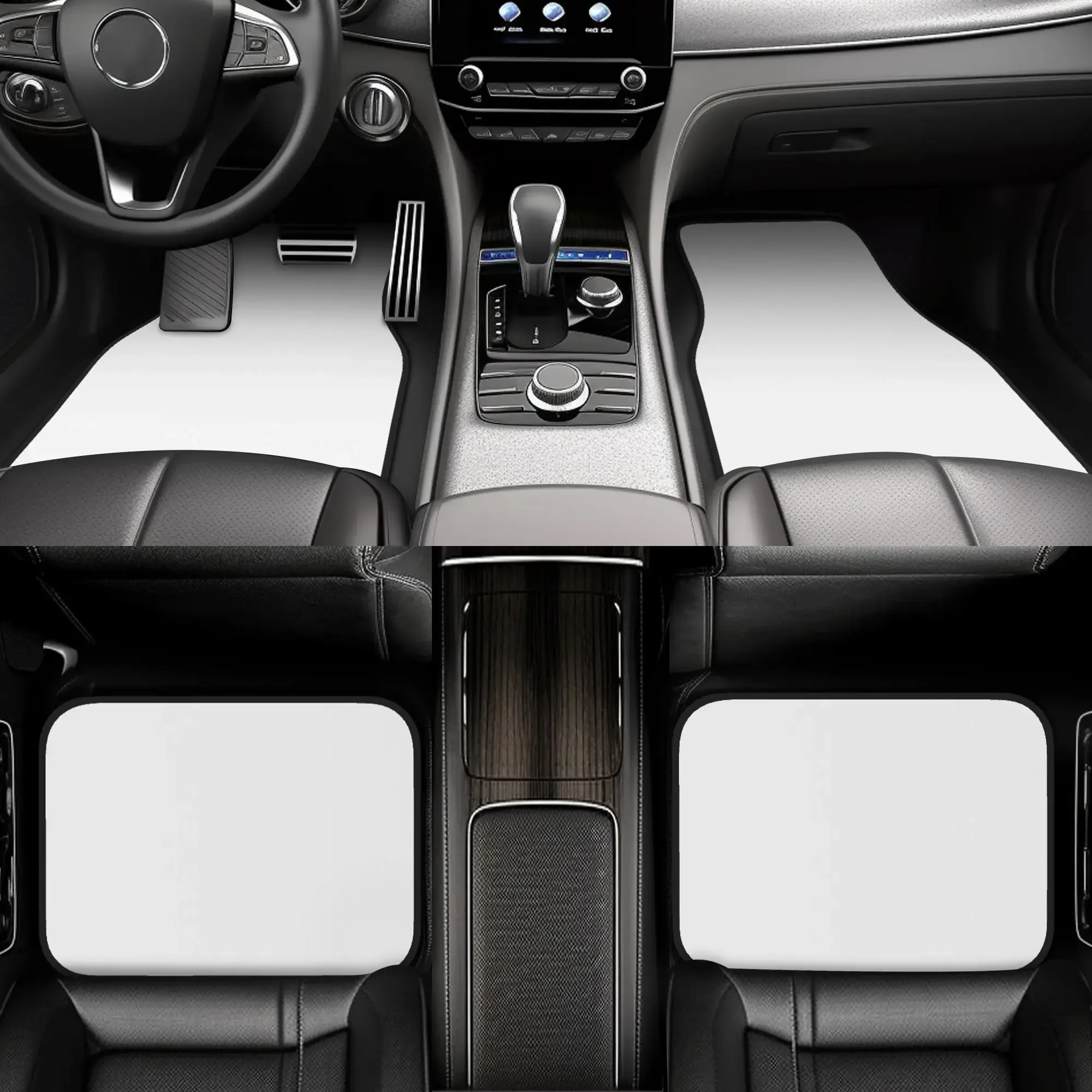 Автомобильный напольный коврик нескользящий в виде красного дракона с резиновой