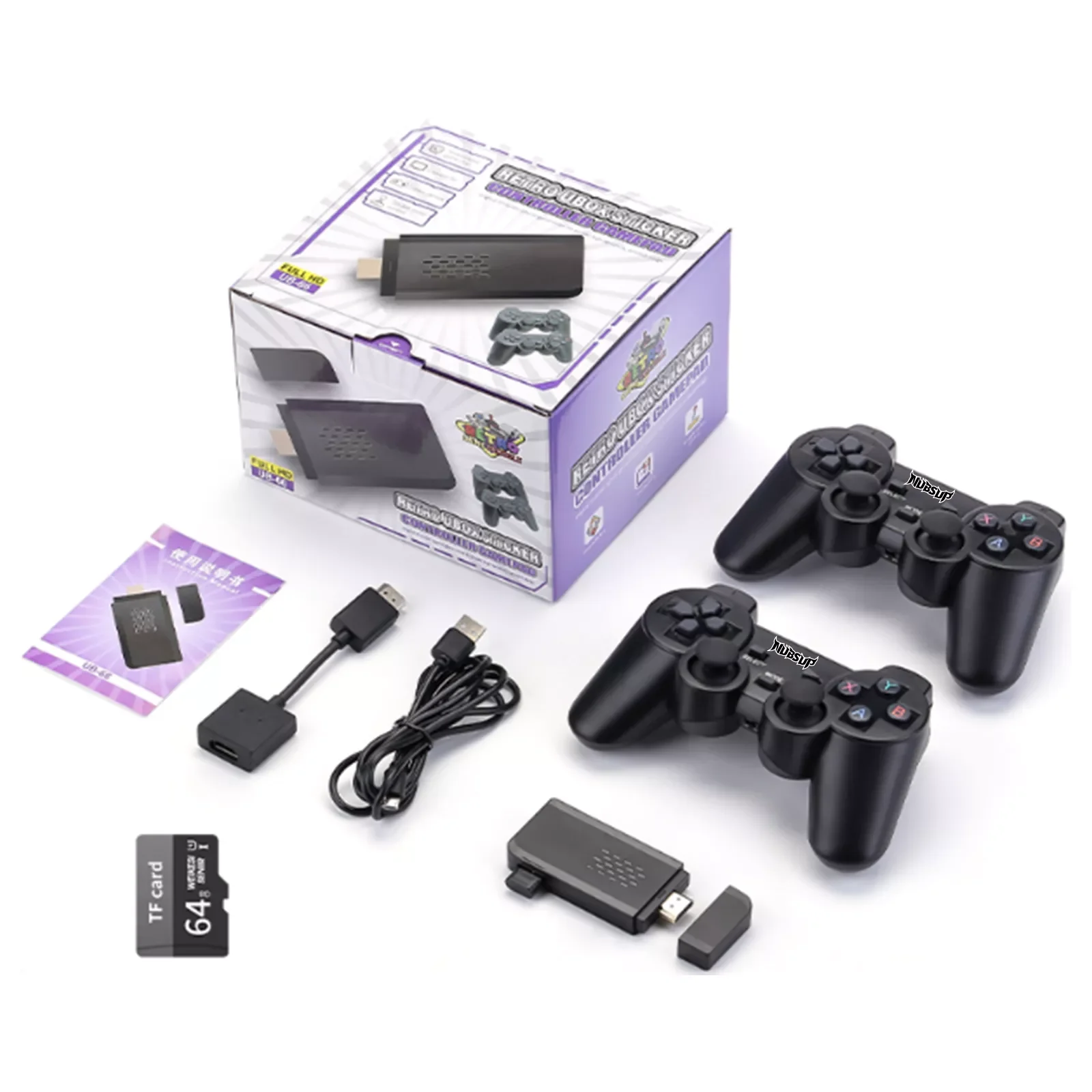 

UB-66 Video Game Console 4K HDMI-Compatible Game Stick Built in 10000 Retro Game TV Dendy Console Support for PS1/FC/GBA