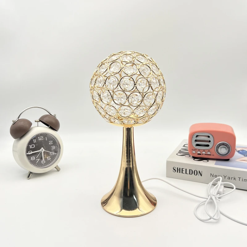 Хрустальная настольная лампа Led для спальни яркое естественное оформление