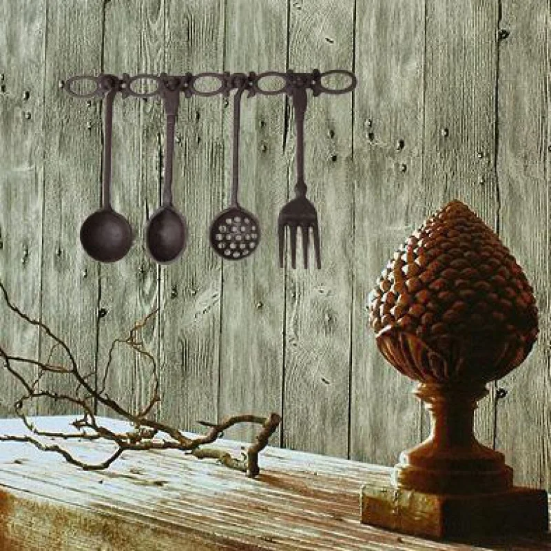 

American Style Old Cast-Iron Tableware Iron Accessories Wall Decoration Home Soft Furnishings Hanging Hook