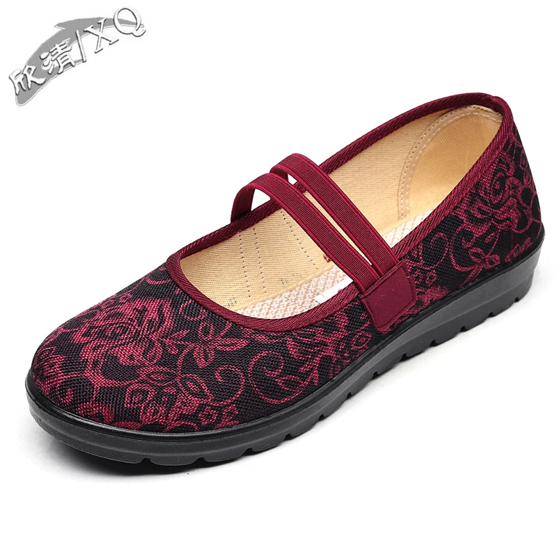 XQ Spring New Elegant Women's Comfortable Shoes Dance Shoes Flat Whoes for Women Print Fashion Women's Shoes 2022 Free Shipping