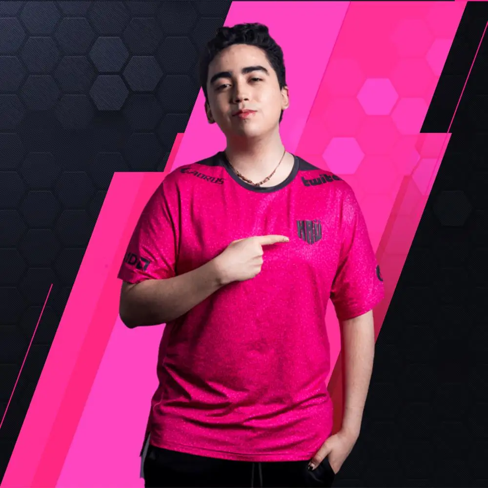

VALORANT 2022 Team Uniform Short Sleeve Summer Match T-Shirt Shink Pink Custom Name Special Edition