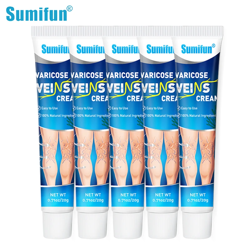 

5/10/20Pcs Sumifun Vein Healing Varicose Veins Treatment Cream Effective Vasculitis Phlebitis Spider Legs Pain Relief Ointment