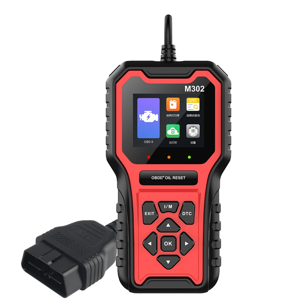 OBD2 M302 Многоязычный Считыватель Кодов Автомобильный Диагностический Инструмент