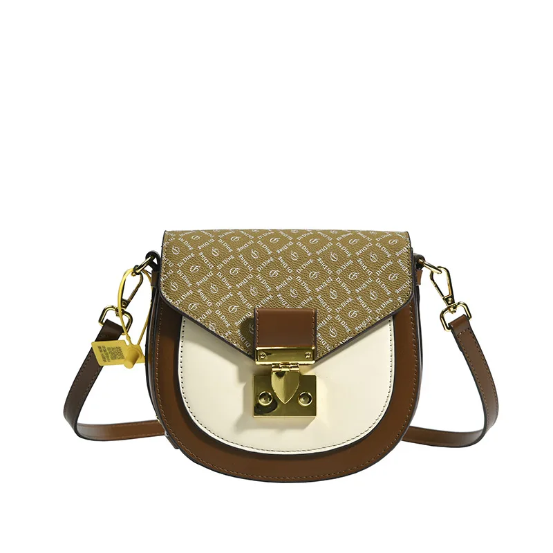 Женская кожаная сумка-седло дизайнерская вместительная сумка через плечо 2023