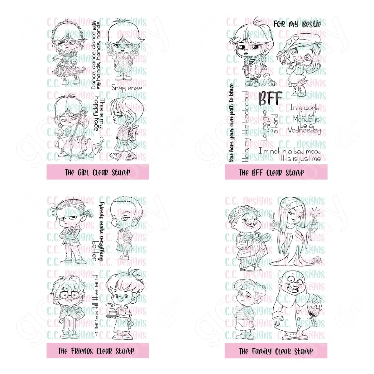 

2023 New Arrival Family Friends Girl Cutting Dies and Stamps Scrapbook Diary Decoration Embossing Template Diy Card Handmade