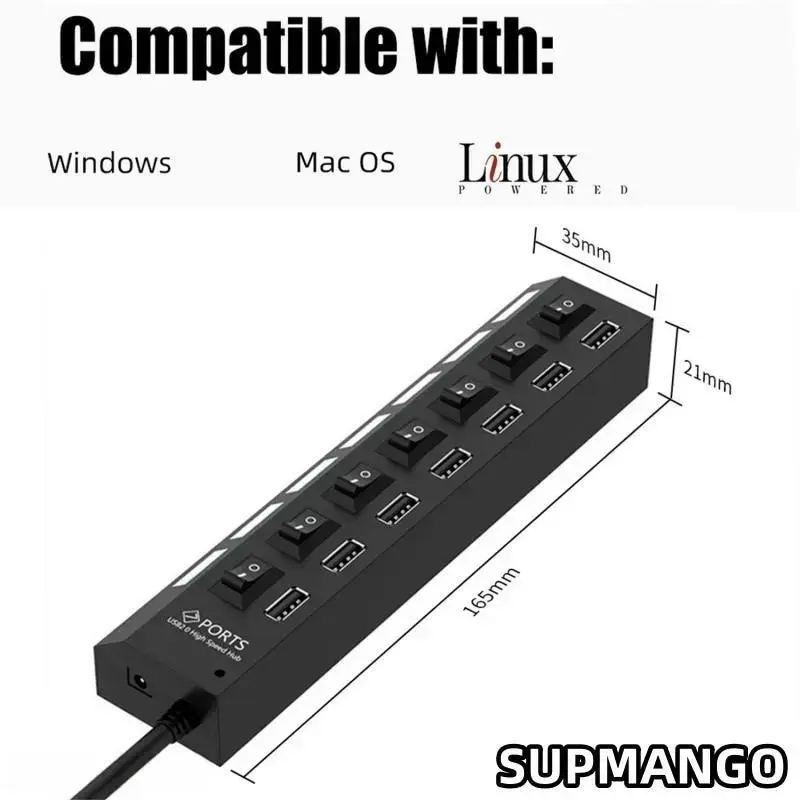 USB-концентратор SUPMANGO 7-портовый