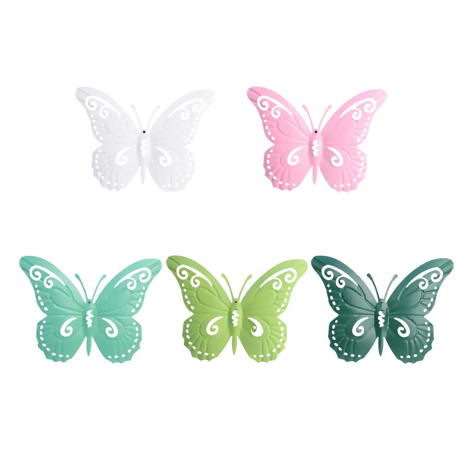 

3D Butterfly Wall Decor Decorative Sculpture Hanging Butterflies Figurine Statue Metal for Outdoor Indoor yard Patio Porch